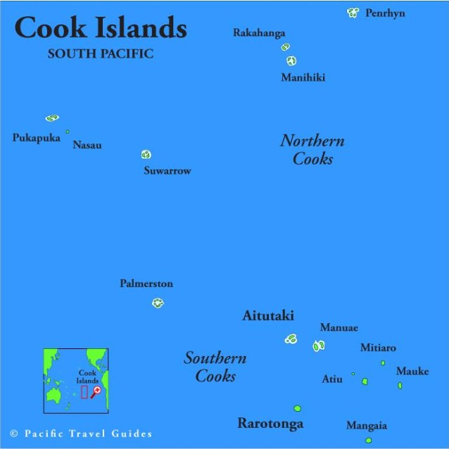 Isole Cook - Mappa del territorio